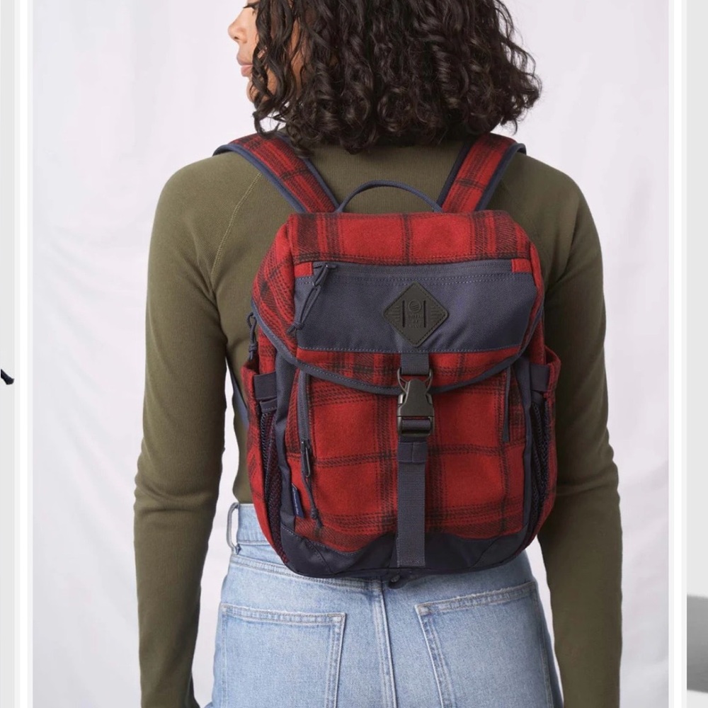 Red and Blue Plaid Backpack NWT